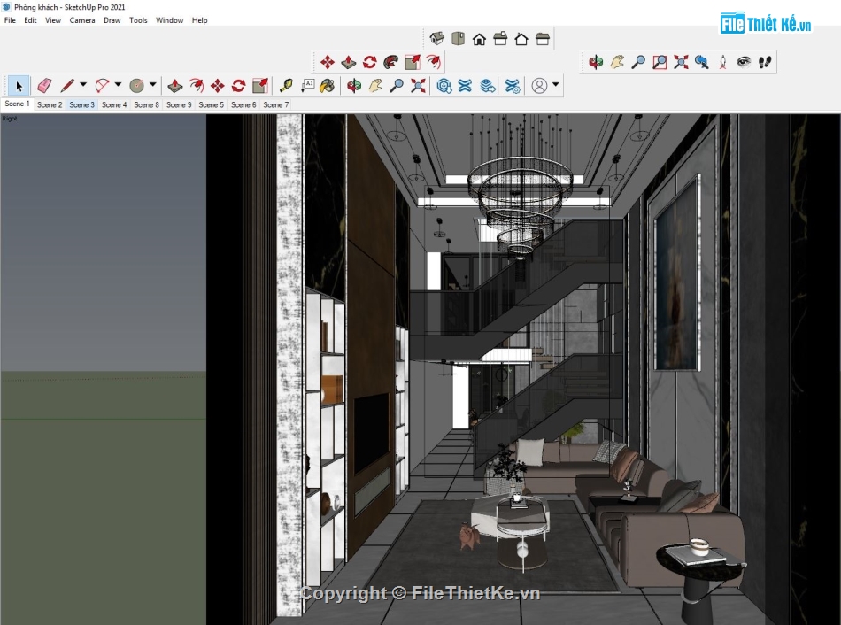 file sketchup phòng khách,Model sketchup phòng khách,sketchup phòng khách,file su nội thất phòng khách,su nội thất phòng khách