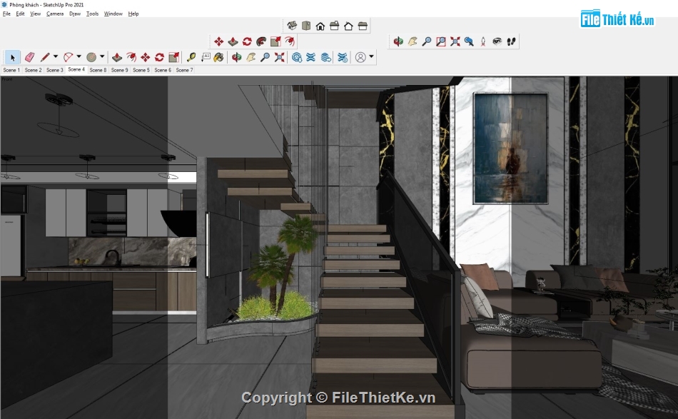 file sketchup phòng khách,Model sketchup phòng khách,sketchup phòng khách,file su nội thất phòng khách,su nội thất phòng khách