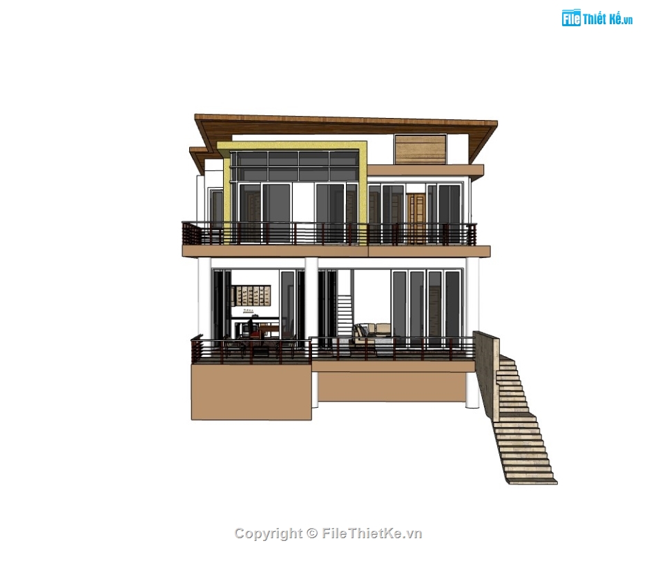 biệt thự 2 tầng,su biệt thự,sketchup biệt thự,su biệt thự 2 tầng,sketchup biệt thự 2 tầng