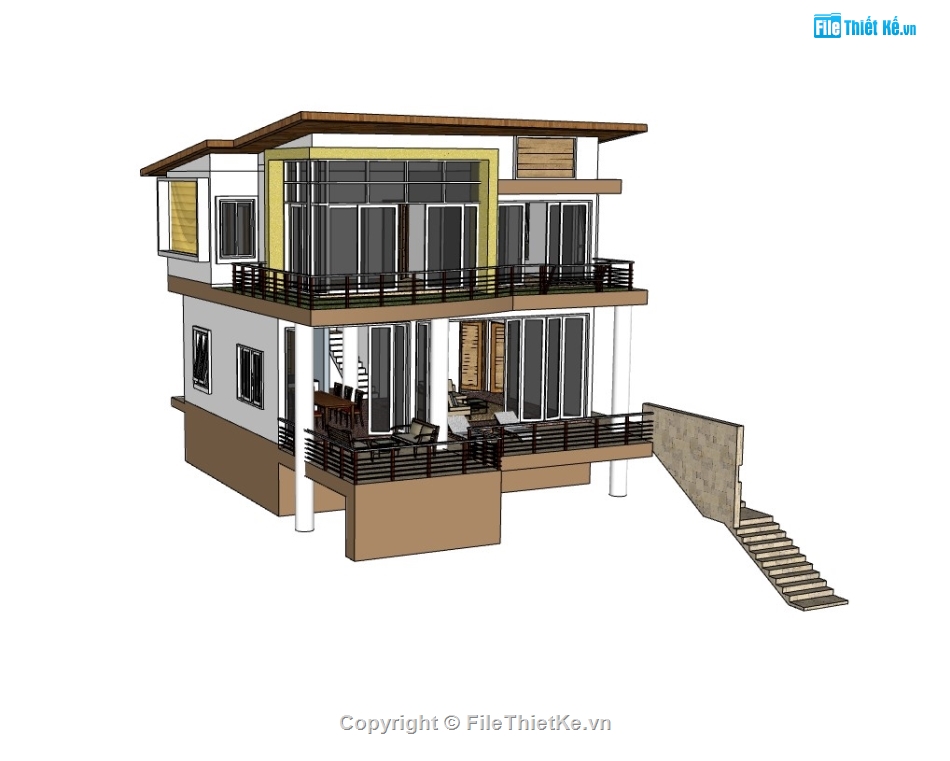 biệt thự 2 tầng,su biệt thự,sketchup biệt thự,su biệt thự 2 tầng,sketchup biệt thự 2 tầng