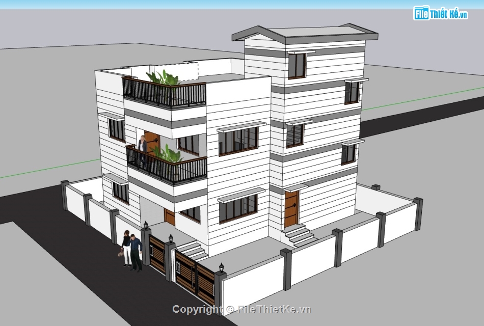 biệt thự 2 tầng,su biệt thự,su biệt thự 2 tầng,sketchup biệt thự,sketchup biệt thự 2 tầng