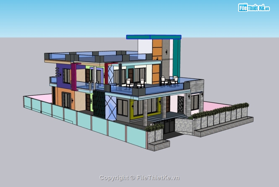 biệt thự 2 tầng,su biệt thự,sketchup biệt thự,su biệt thự 2 tầng,sketchup biệt thự 2 tầng