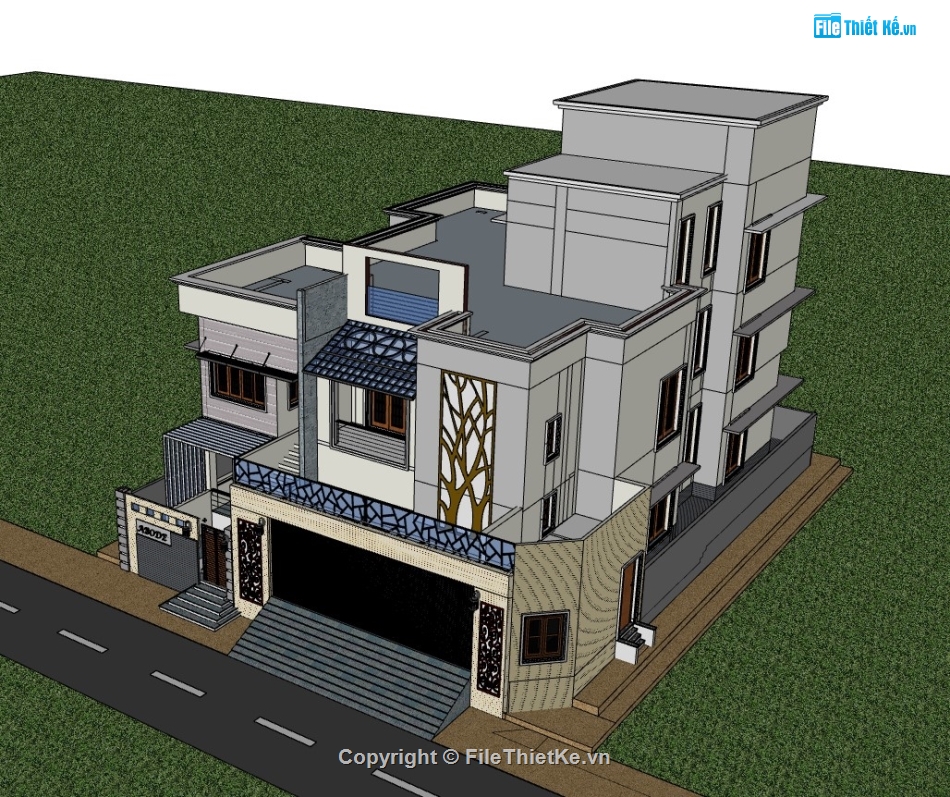 biệt thự 2 tầng,su biệt thự,sketchup biệt thự,su biệt thự 2 tầng,sketchup biệt thự 2 tầng
