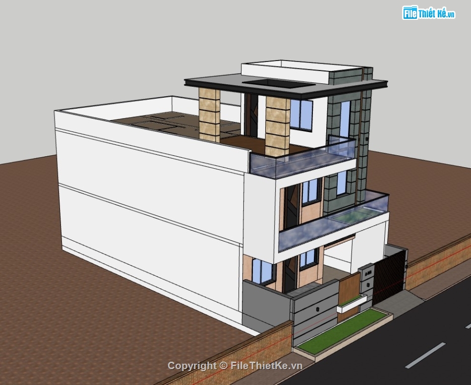 biệt thự 2 tầng,su biệt thự 2 tầng,sketchup biệt thự 2 tầng,su biệt thự,sketchup biệt thự