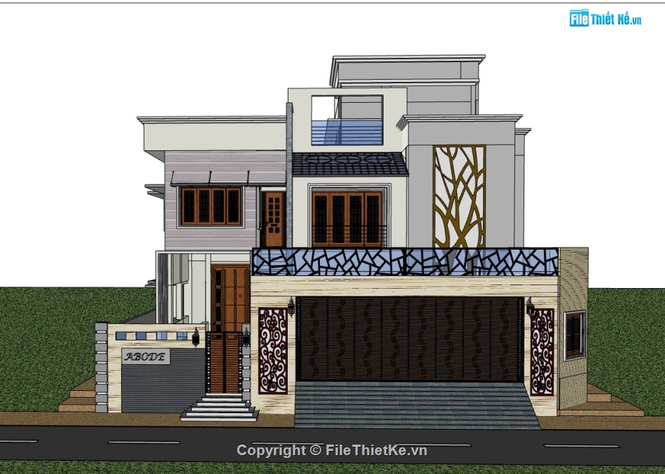 biệt thự 2 tầng,su biệt thự 2 tầng,sketchup biệt thự 2 tầng,su biệt thự,sketchup biệt thự