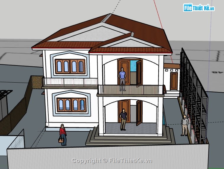 Biệt thự 2 tầng,model su biệt thự 2 tầng,file su biệt thự 2 tầng