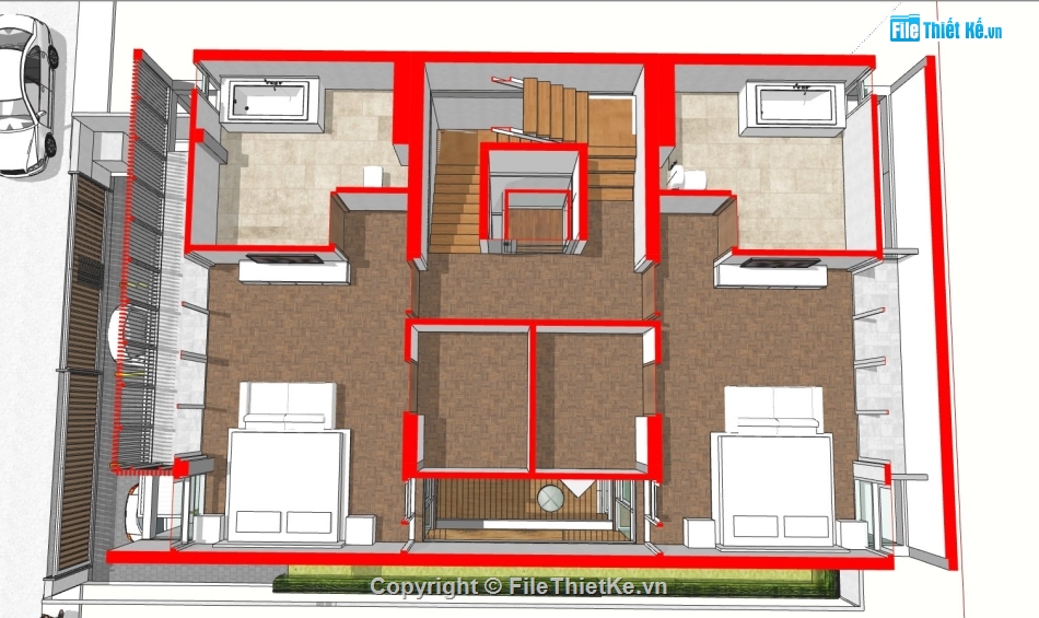 biệt thự 3 tầng,su biệt thự,sketchup biệt thự,su biệt thự 3 tầng,sketchup biệt thự 3 tầng