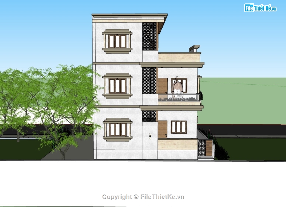 biệt thự 3 tầng,biệt thự  3 tầng,su biệt thự,sketchup biệt thự,su biệt thự 3 tầng,sketchup biệt thự 3 tầng