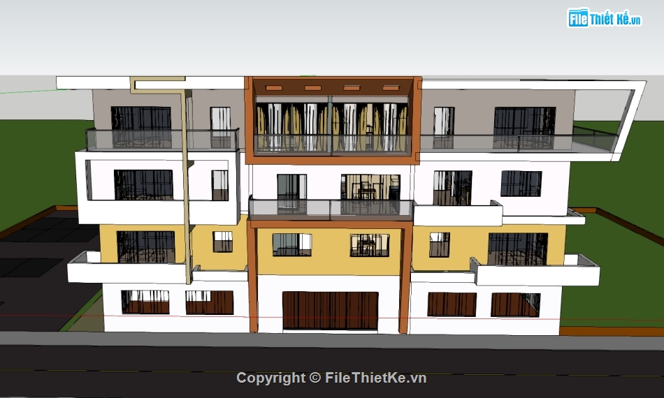 căn hộ chung cư,su căn hộ,sketchup căn hộ