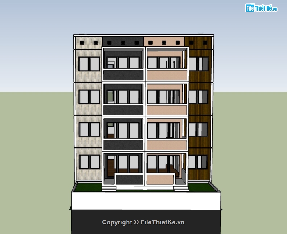 chung cư mini,su chung cư,sketchup chung cư