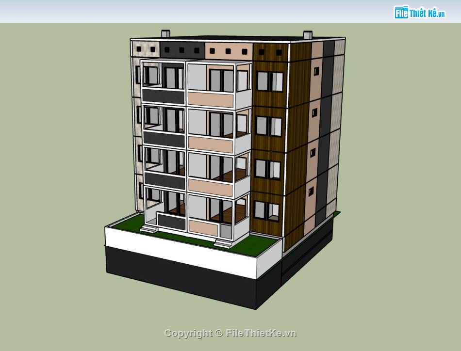 chung cư mini,su chung cư,sketchup chung cư