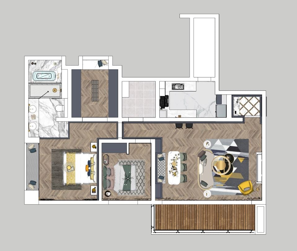 nội thất phòng khách,sketchup nội thất chung cư,nội thất phòng ngủ đẹp