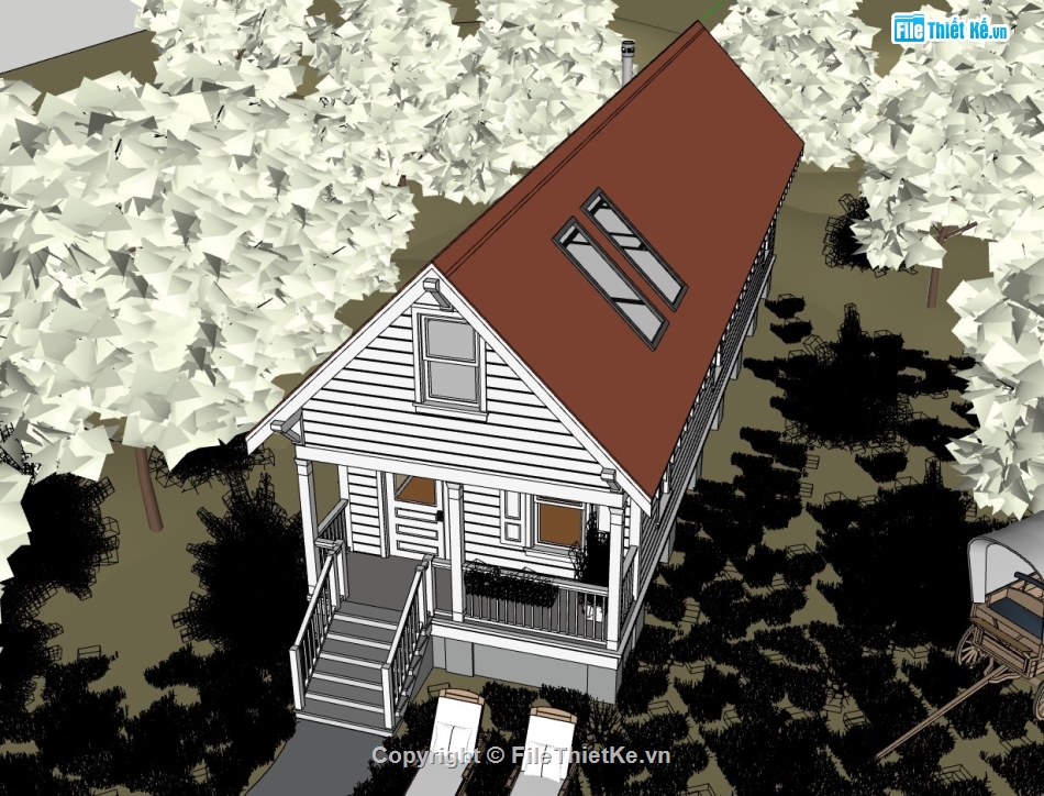 nhà cấp 4,su nhà cấp 4,sketchup nhà cấp 4