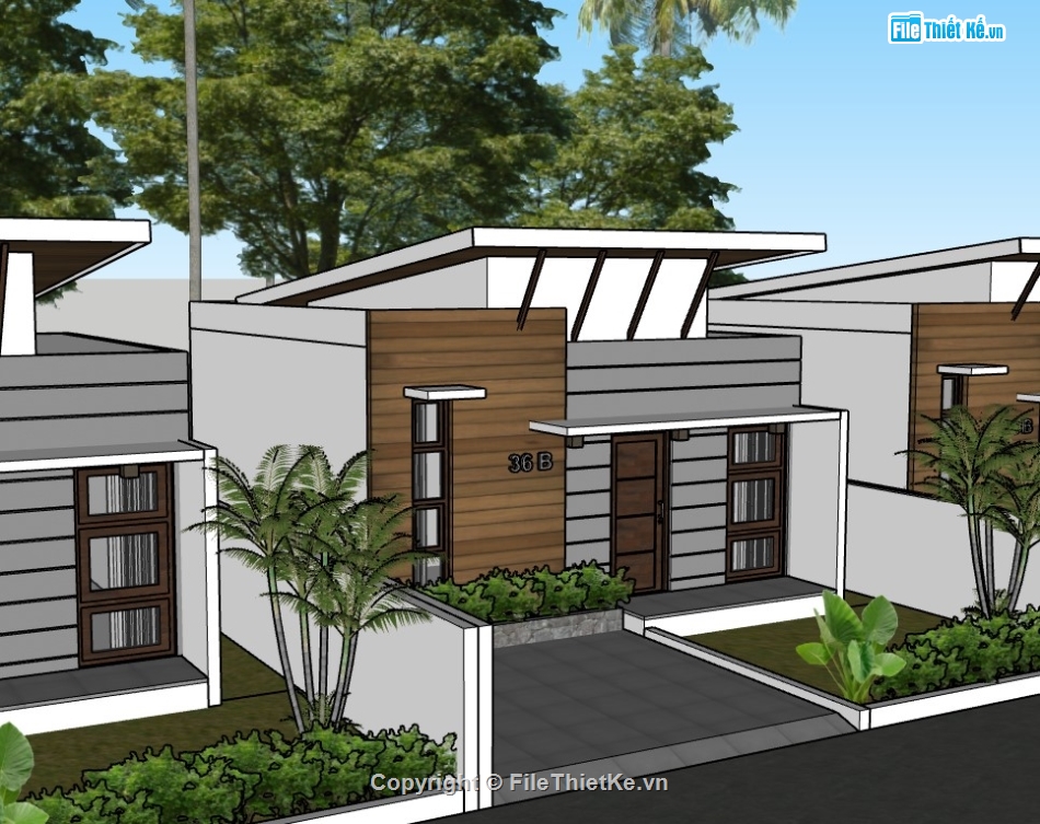 nhà cấp 4,su nhà cấp 4,sketchup nhà cấp 4,nhà cấp 4 su