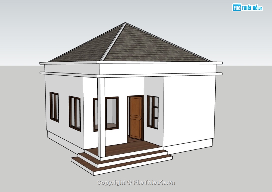 nhà cấp 4,File su nhà cấp 4,sketchup nhà cấp 4,su nhà cấp 4