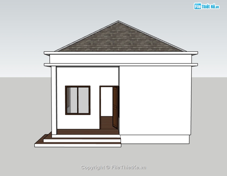 nhà cấp 4,File su nhà cấp 4,sketchup nhà cấp 4,su nhà cấp 4