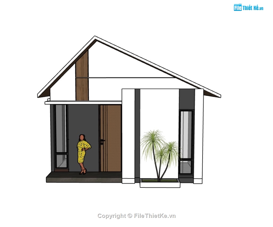 nhà cấp 4,su nhà cấp 4,sketchup nhà cấp 4