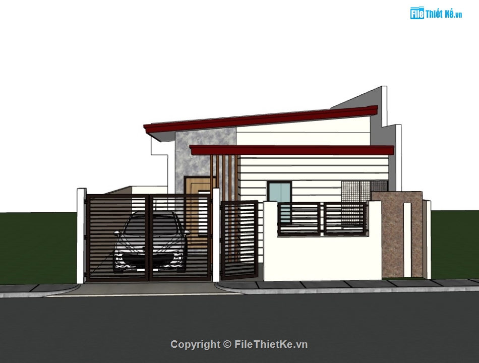 su nhà cấp 4,sketchup nhà cấp 4,su