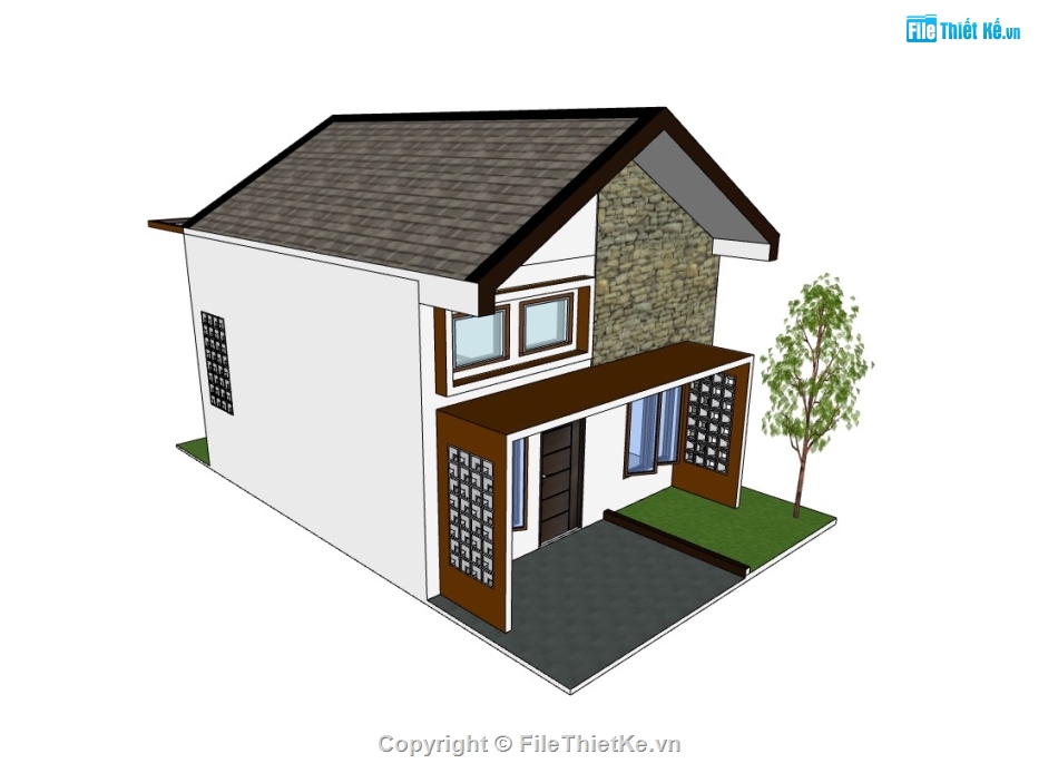 nhà cấp 4,su nhà cấp 4,sketchup nhà cấp 4