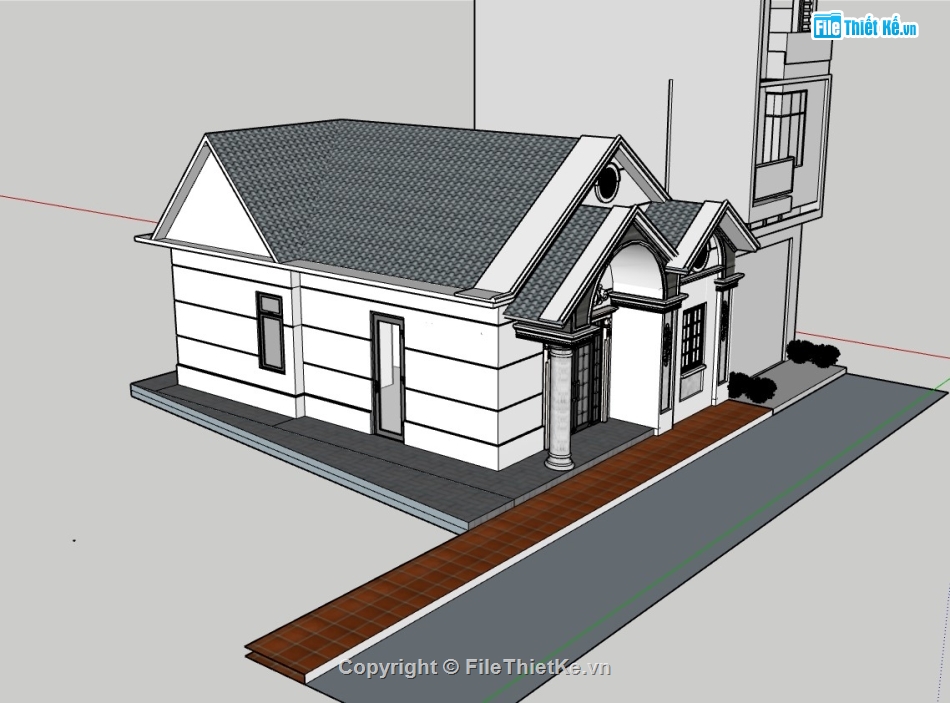 nhà cấp 4,sketchup nhà cấp 4,su nhà cấp 4,nhà cấp 4 sketchup