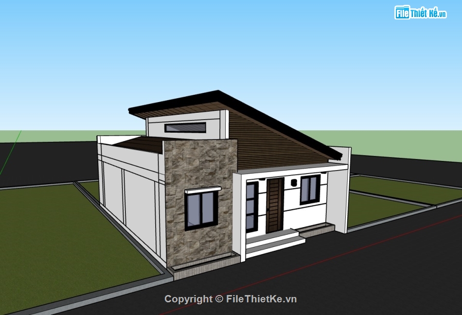 nhà cấp 4,su nhà cấp 4,sketchup nhà cấp 4