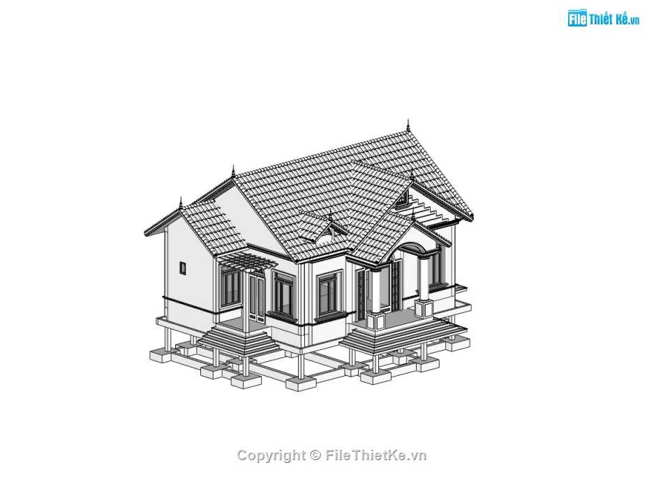 nhà cấp 4,su nhà cấp 4,sketchup nhà cấp 4