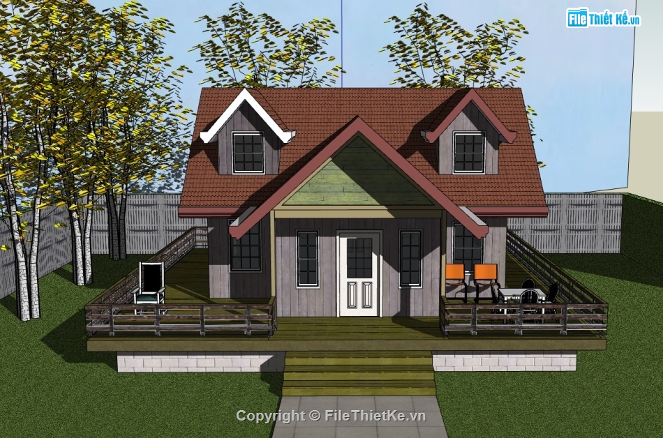 nhà cấp 4,thiết kế nhà cấp 4,su nhà cấp 4,sketchup nhà cấp 4