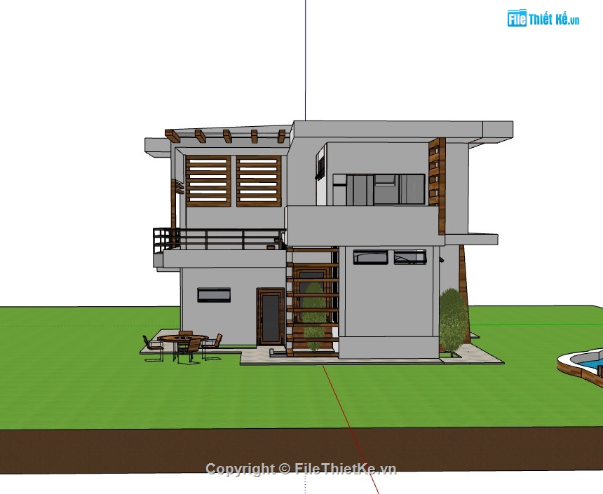 nhà phố 2 tầng,su nhà phố,sketchup nhà phố,su nhà phố 2 tầng,sketchup nhà phố 2 tầng