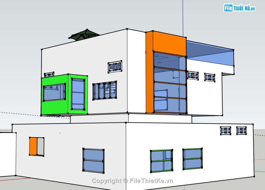 Nhà phố 2 tầng,model su nhà phố 2 tầng,file su nhà phố 2 tầng