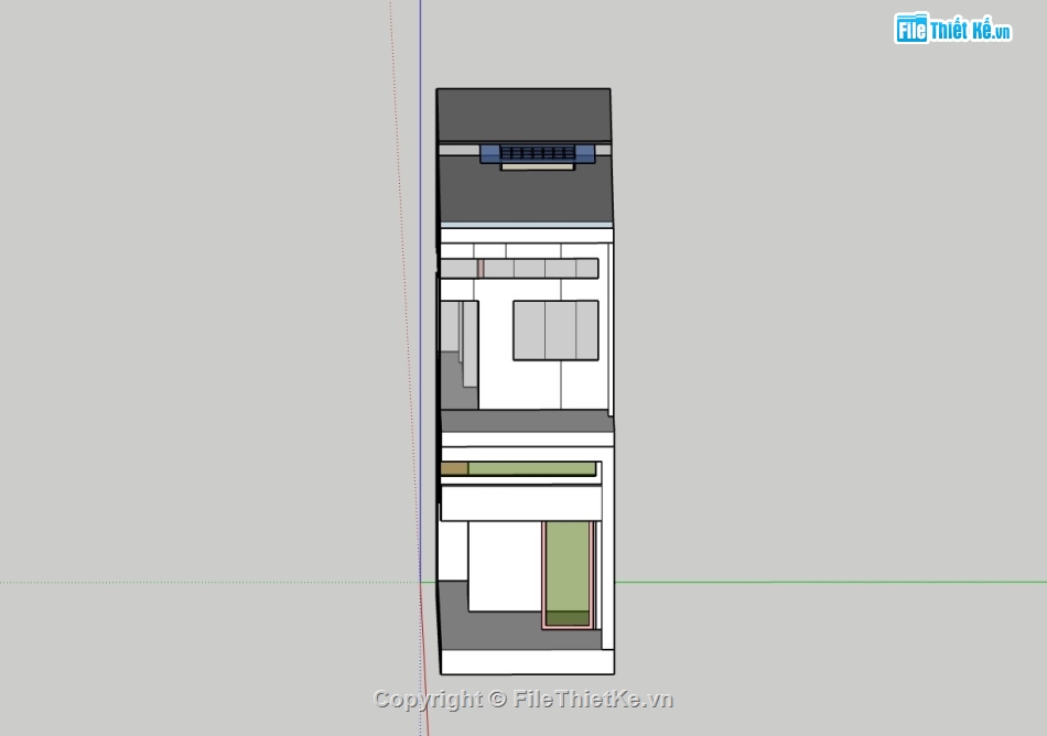 su nhà phố,sketchup nhà phố,su nhà phố 2 tầng,sketchup nhà phố 2 tầng