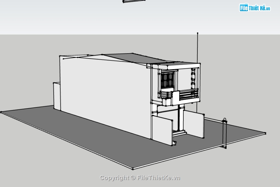 nhà phố 3 tầng,nhà 3 tầng,su nhà phố,sketchup nhà phố,su nhà phố 3 tầng