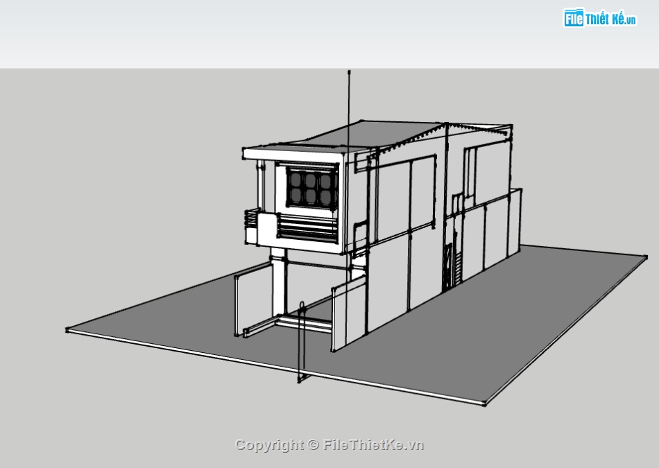 nhà phố 3 tầng,nhà 3 tầng,su nhà phố,sketchup nhà phố,su nhà phố 3 tầng