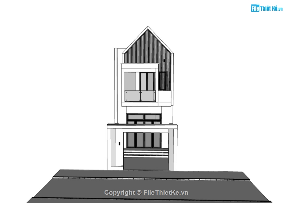 nhà phố,su nhà phố,sketchup nhà phố,sketchup nhà phố 3 tầng