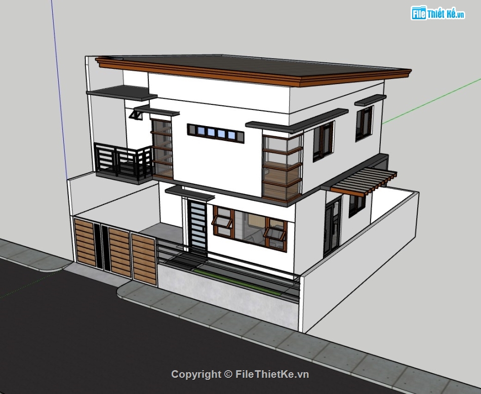 su nhà phố,sketchup nhà phố,su nhà phố 2 tầng,sketchup nhà phố 2 tầng