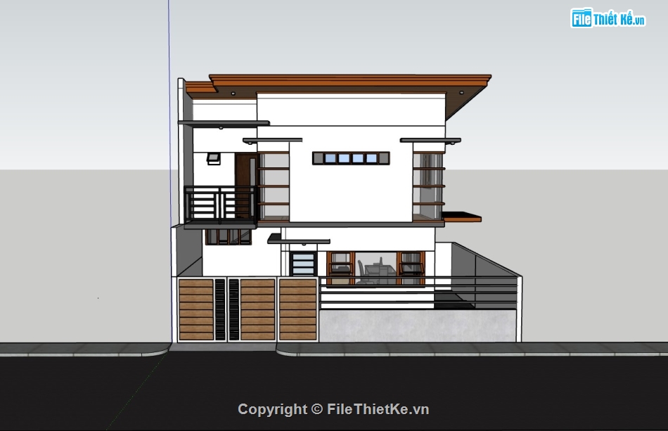 su nhà phố,sketchup nhà phố,su nhà phố 2 tầng,sketchup nhà phố 2 tầng