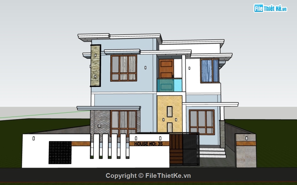 nhà phố 2 tầng,su nhà phố,sketchup nhà phố,su nhà phố 2 tầng,sketchup nhà phố 2 tầng