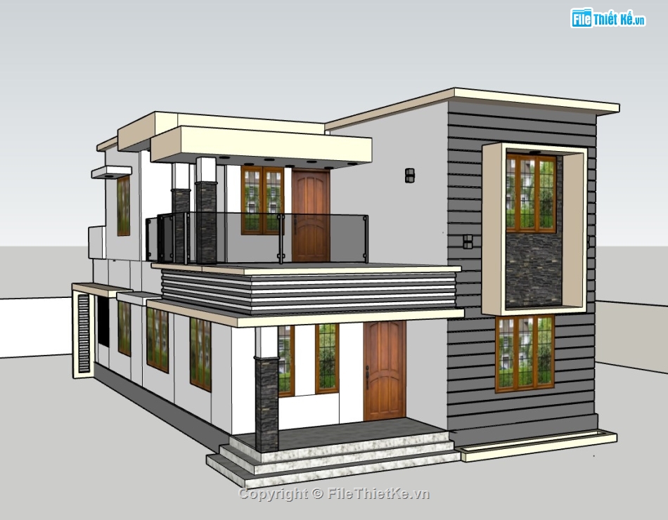 sketchup nhà phố,su nhà phố 2 tầng,su nhà phố,sketchup nhà phố 2 tầng