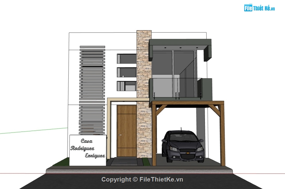 su nhà phố,sketchup nhà phố,su nhà phố 2 tầng,sketchup nhà phố 2 tầng