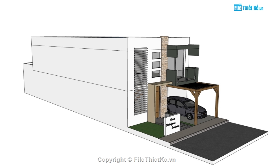 su nhà phố,sketchup nhà phố,su nhà phố 2 tầng,sketchup nhà phố 2 tầng