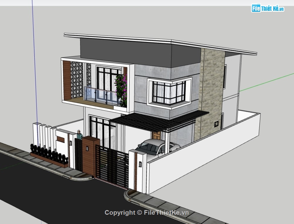 nhà phố 2 tầng,su nhà phố,sketchup nhà phố,su nhà phố 2 tầng,sketchup nhà phố 2 tầng