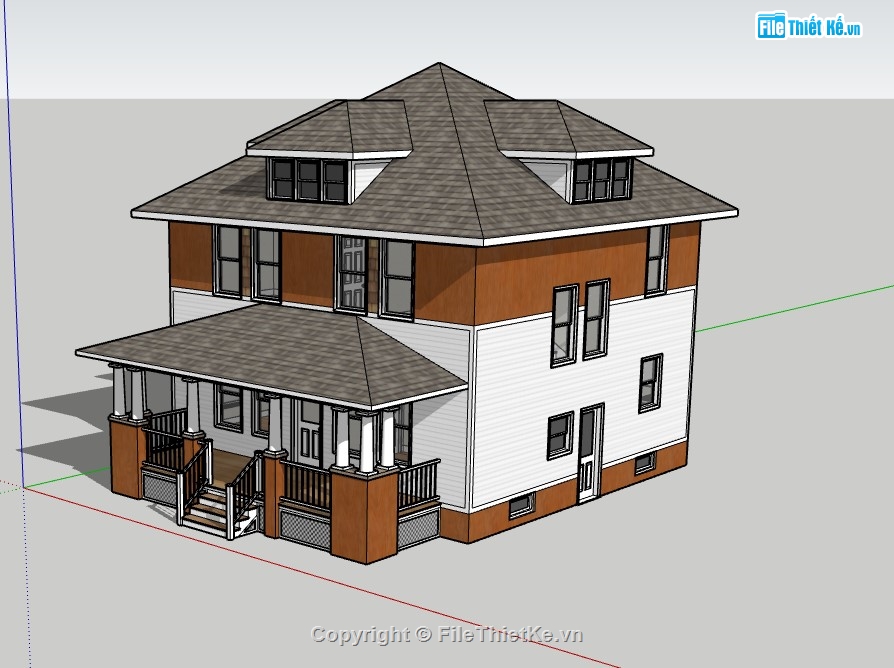 su nhà phố,sketchup nhà phố,sketchup nhà phố 2 tầng,su nhà phố 2 tầng