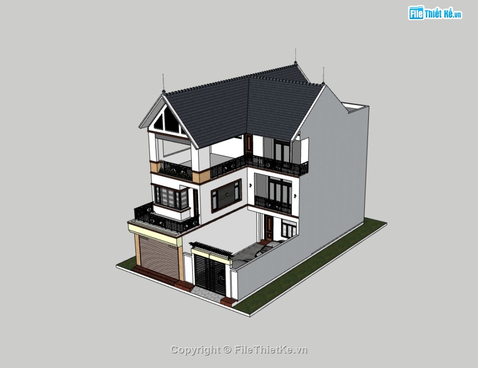 nhà phố 3 tầng,su nhà phố,sketchup nhà phố,su nhà phố 3 tầng,sketchup nhà phố 3 tầng