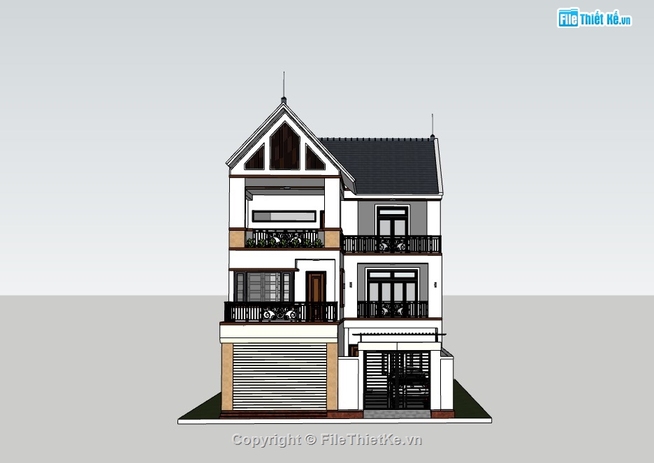 nhà phố 3 tầng,su nhà phố,sketchup nhà phố,su nhà phố 3 tầng,sketchup nhà phố 3 tầng