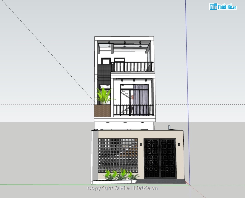 nhà phố 3 tầng,su nhà phố,su nhà phố 3 tầng,sketchup nhà phố,sketchup nhà phố 3 tầng