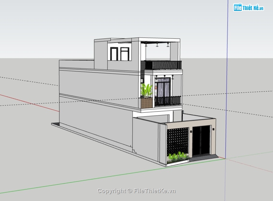 nhà phố 3 tầng,su nhà phố,su nhà phố 3 tầng,sketchup nhà phố,sketchup nhà phố 3 tầng