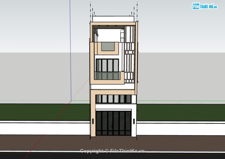 sketchup nhà phố 3 tầng,su nhà phố 3 tầng,sketchup nhà phố,su nhà phố