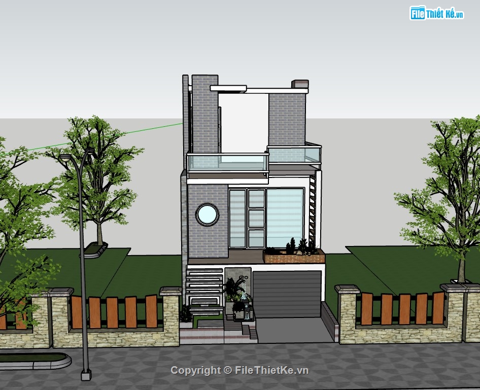 nhà phố 3 tầng,su nhà phố,sketchup nhà phố,sketchup nhà phố 3 tầng,su nhà phố 3 tầng