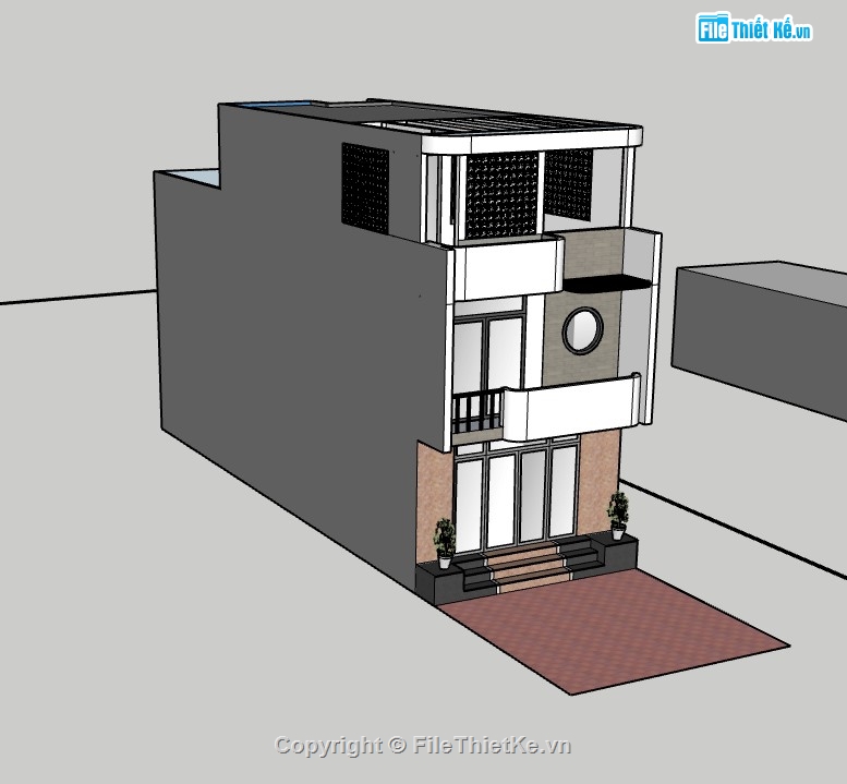 nhà phố 3 tầng,su nhà phố,sketchup nhà phố,su nhà phố 3 tầng,sketchup nhà phố 3 tầng