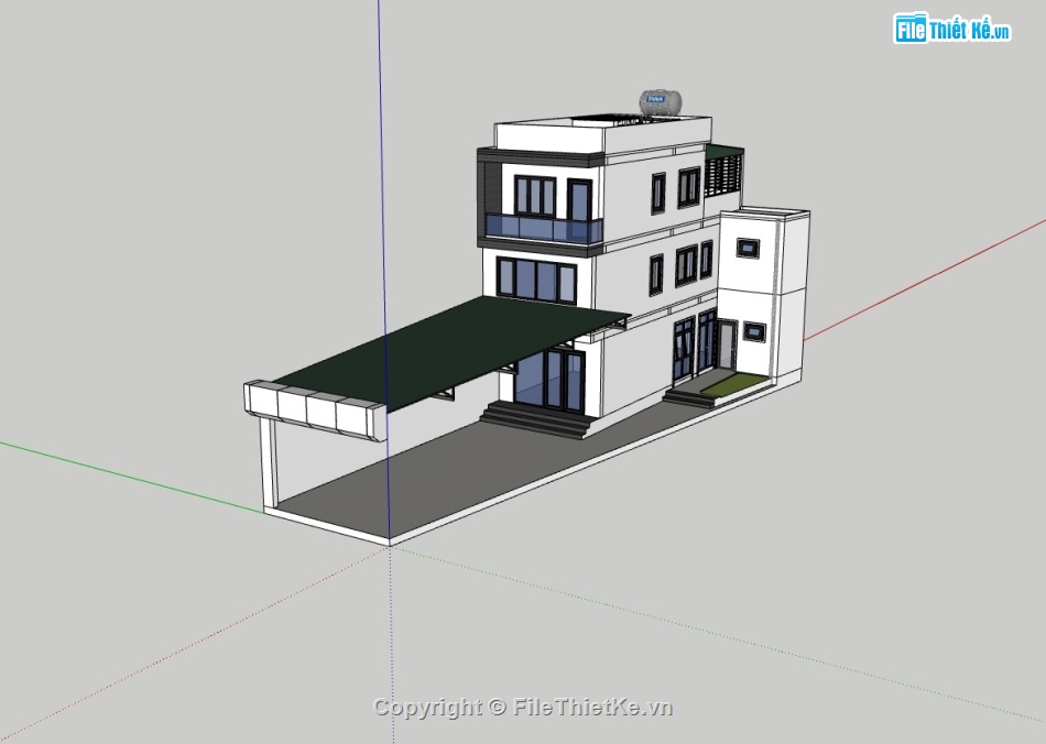 nhà phố 3 tầng,su nhà phố,sketchup nhà phố,su nhà phố 3 tầng,sketchup nhà phố 3 tầng