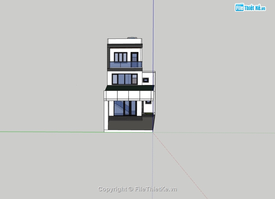 nhà phố 3 tầng,su nhà phố,sketchup nhà phố,su nhà phố 3 tầng,sketchup nhà phố 3 tầng